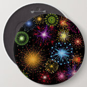 Fireworks カラフル動的デコきらめくール 缶バッジ (正面&裏面)