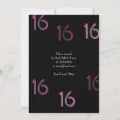 Fireworks ファンキー Sweet 16誕生日招待状 招待状 (裏面)