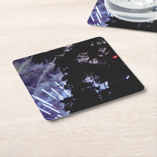 Fireworks 1紙 スクエアペーパーコースター (アングル)