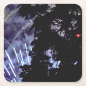 Fireworks 1紙 スクエアペーパーコースター (正面)