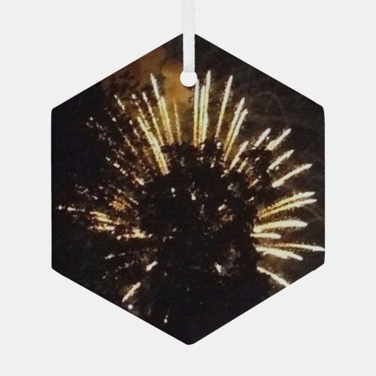 Fireworks 10ガラス六角オーナメント ガラスオーナメント (裏面)