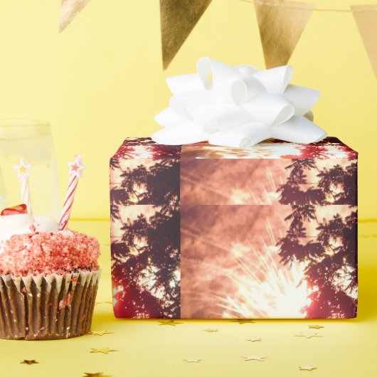 Fireworks 12マットラッピング紙 ラッピングペーパー (誕生日パーティー)