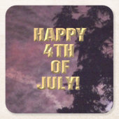 Fireworks 16 7月4日紙コースター スクエアペーパーコースター (正面)