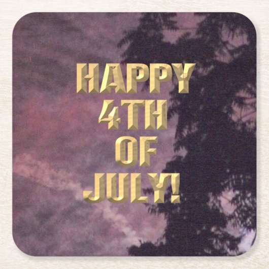 Fireworks 16 7月4日紙コースター スクエアペーパーコースター (正面)