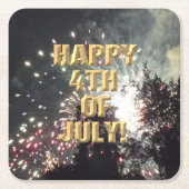 Fireworks 18 7月の紙コースターの4日 スクエアペーパーコースター (正面)