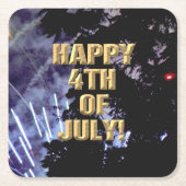 Fireworks 1 7月4日紙コースター スクエアペーパーコースター (正面)