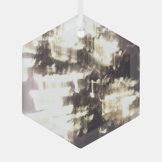 Fireworks 2ガラス六角オーナメント ガラスオーナメント (正面)