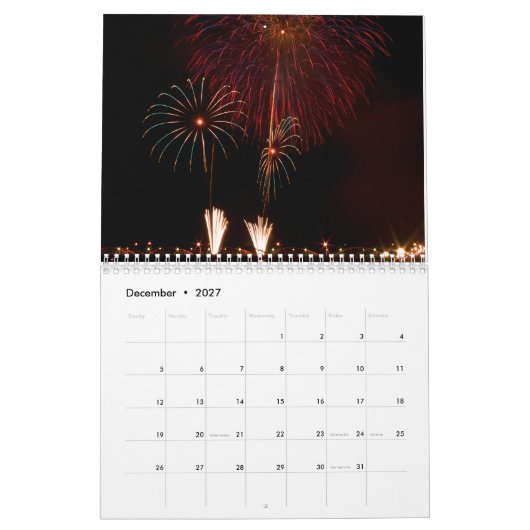 Fireworks 2024カレンダー カレンダー (12月 2027)