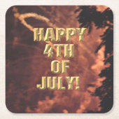 Fireworks 20 7月4日紙コースター スクエアペーパーコースター (正面)