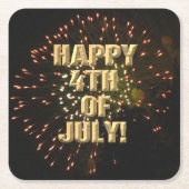 Fireworks 4 7月4日紙コースター スクエアペーパーコースター (正面)