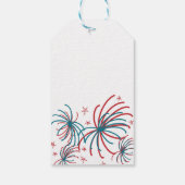 Fireworks 4th of 7月の星BBQ誕生日 ギフトタグ (裏面)