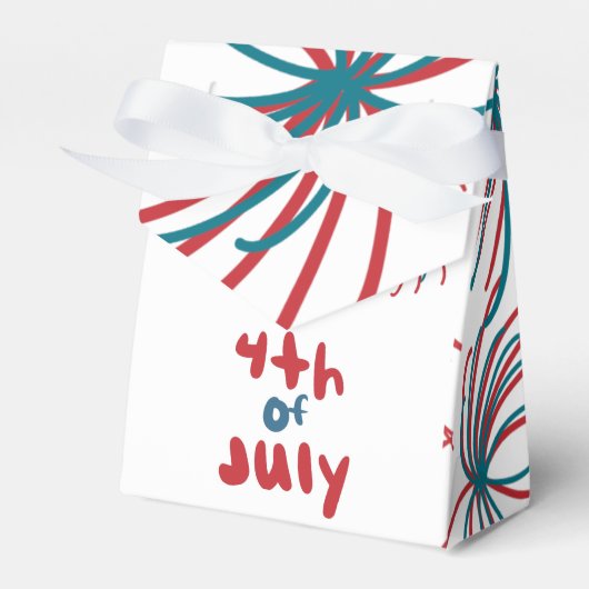 Fireworks 4th of 7月の星BBQ誕生日 フェイバーボックス (正面サイド)