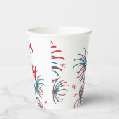 Fireworks 4th of 7月の星BBQ誕生日 紙コップ (左)