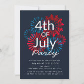 Fireworks 4TH of 7月クックアウト招待状 招待状 (正面)