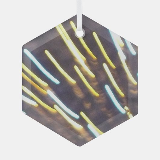 Fireworks 6ガラス六角オーナメント ガラスオーナメント (正面)