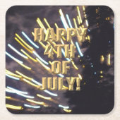 Fireworks 6 7月4日の紙コースター スクエアペーパーコースター (正面)