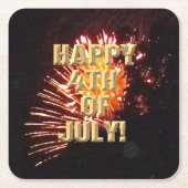Fireworks 8 7月4日紙コースター スクエアペーパーコースター (正面)