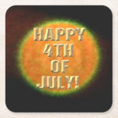 Fireworks 9 7月4日の紙コースター スクエアペーパーコースター (正面)