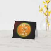 Fireworks 9 7月4日カード カード (黄色い花)