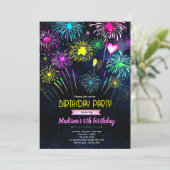 Fireworks Birthday party Invitation 招待状 (スタンド正面)