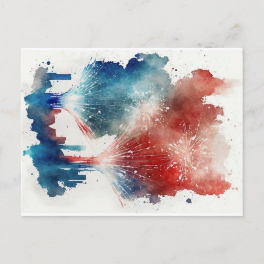 Fireworks Cityscapeはがき ポストカード (正面)