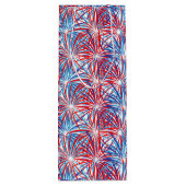 Fireworks Design, Red White and Blue USA Fireworks ワインギフトバッグ (裏面)