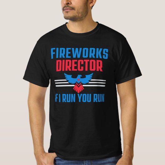 FIREWORKS DIRECTOR もし - I YOU走 走 - 7月4日 Tシャツ (正面)