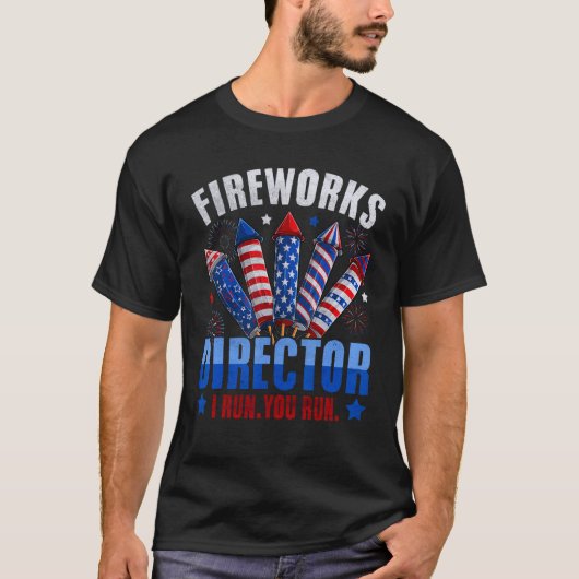 Fireworks Director Firecrackers 4th Of July Mens W Tシャツ (正面)