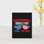 Fireworks Director I Run. You Run. 4th Of July カード (黄色い花)