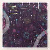 Fireworks Display: Abstract Art  ガラスコースター (正面)