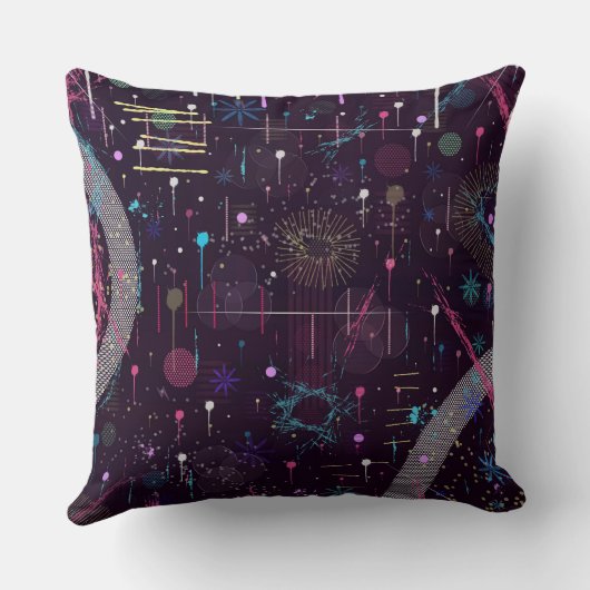 Fireworks Display: Abstract Art  クッション (裏面)