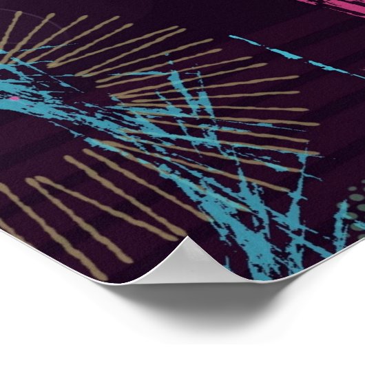 Fireworks Display: Abstract Art  ポスター (角)