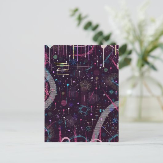 Fireworks Display: Abstract Art  ポストカード (スタンド正面)