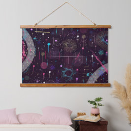 Fireworks Display: Abstract Art  吊り下げ型タペストリー