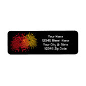 Fireworks display custom return address labels ラベル (正面)