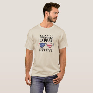 Fireworks Expert もし I You走走、7月4日 Tシャツ