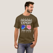 Fireworks Expert もし I You 走 Americanフラグ Tシャツ (正面フル)