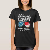 Fireworks Expert If I Run You Run American Flag Su Tシャツ (正面)