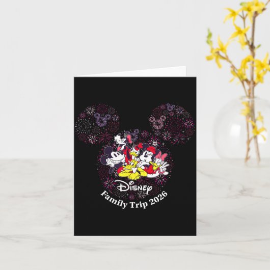 Fireworks Family Trip 2026 Valentine's Day Vacatio カード (黄色い花)