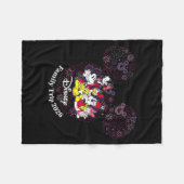 Fireworks Family Trip 2026 Valentine's Day Vacatio フリースブランケット (正面(横))