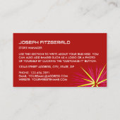 Fireworks、Fireworksの販売 名刺 (裏面)