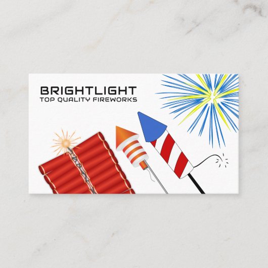 Fireworks、Fireworksの販売 名刺 (正面)