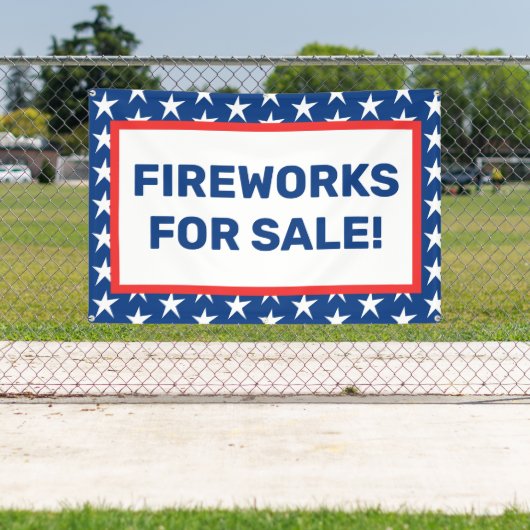 Fireworks for Saleバナー 横断幕 (インサイチュ)