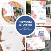 Fireworks & Forever Engagement Party Invitation 招待状