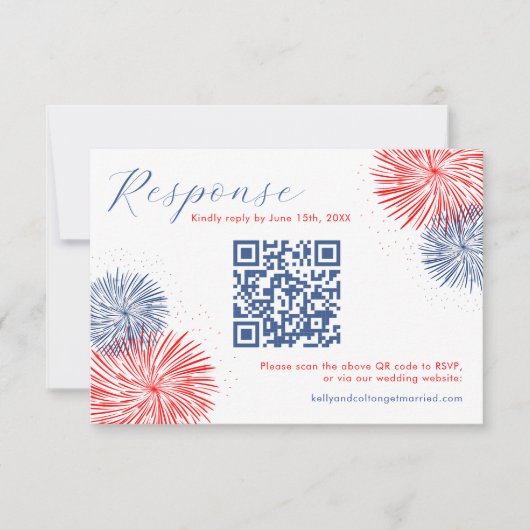 Fireworks & Forever RSVP & Details Cards (正面)