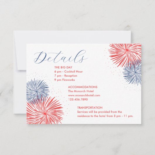 Fireworks & Forever RSVP & Details Cards (裏面)