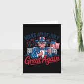 Fireworks Funny Trump Patriotic American Happy 4th カード (正面)