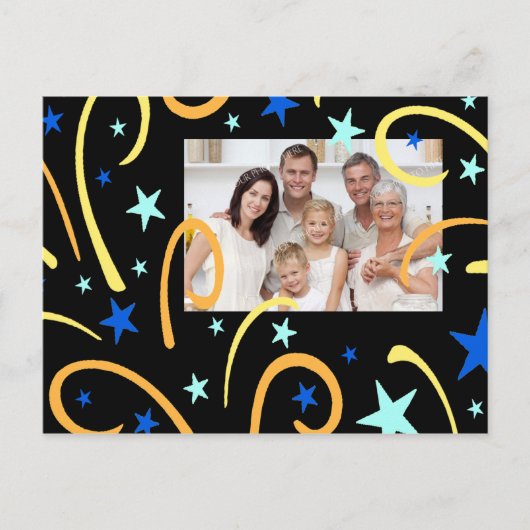 Fireworks Happy New Yearフォトポストカード シーズンポストカード (正面)