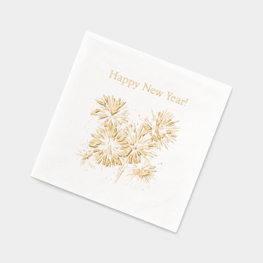Fireworks Happy New Year 箔ナプキン (左)