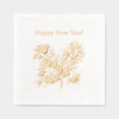 Fireworks Happy New Year 箔ナプキン (正面)